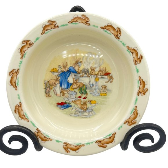 Royal Doulton Other - Royal Doulton BUNNYKINS Mid Century Child Warming Bowl Rabbit Easter Holiday